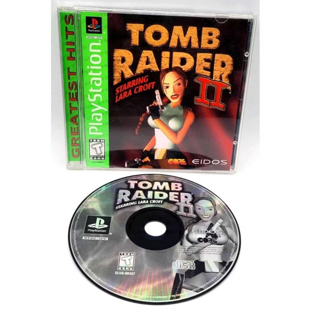 Tomb Raider II (Sony PlayStation 1) CIB COMPLETE IN BOX REGISTRATION CARD GH